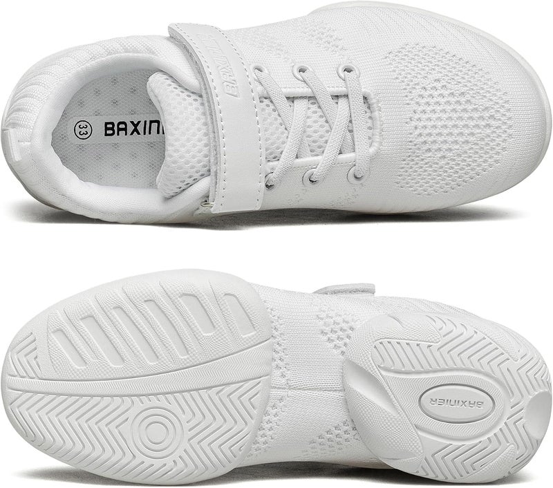 BAXINIER Girls White Cheerleading Dance Shoes Breathable Youth Cheer Competition Sneakers Athletic Training Tennis Shoes - Image 4